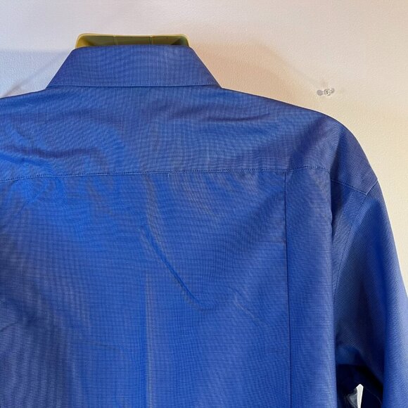 Pronto Uomo Men's Medium Blue Dress Shirt - Size 16.5 36-37 Tall - Picture 3 of 6